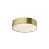 20W Flush Mount in Aged Brass w/ Alabaster Diffuser - Dainolite