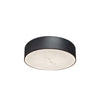 20W Flush Mount in Matte Black w/ Alabaster Diffuser - Dainolite