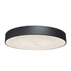 40W Flush Mount in Matte Black w/ Alabaster Diffuser - Dainolite