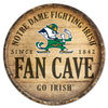 Notre Dame Fighting Irish Sign Wood 14 Inch Round Barrel Top Design - Wincraft