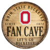 Ohio State Buckeyes Sign Wood 14 Inch Round Barrel Top Design - Wincraft