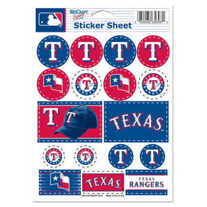 Texas Rangers Decal Sheet 5x7 Vinyl - WinCraft