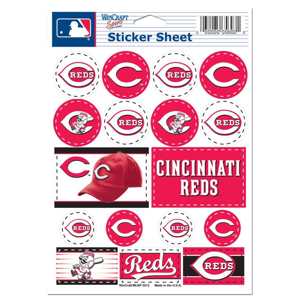 Cincinnati Reds Decal Sheet 5x7 Vinyl - WinCraft