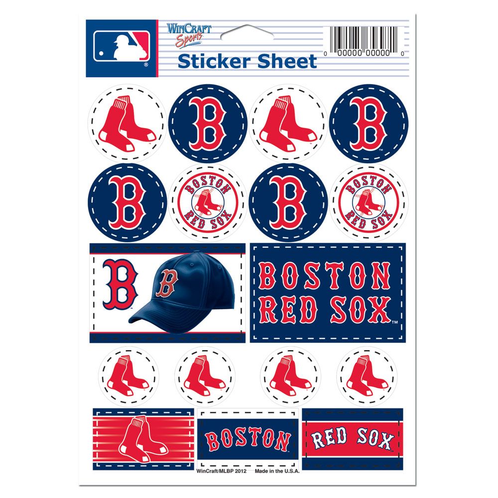 Boston Red Sox Decal Sheet 5x7 Vinyl - WinCraft