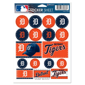 Detroit Tigers Decal Sheet 5x7 Vinyl - WinCraft