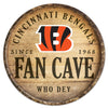 Cincinnati Bengals Sign Wood 14 Inch Round Barrel Top Design - Wincraft