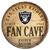 Las Vegas Raiders Sign Wood 14 Inch Round Barrel Top Design - Wincraft