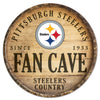 Pittsburgh Steelers Sign Wood 14 Inch Round Barrel Top Design - Wincraft