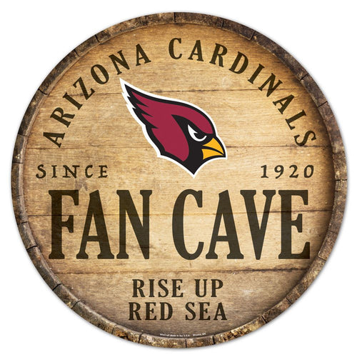 Arizona Cardinals Sign Wood 14 Inch Round Barrel Top Design - WinCraft