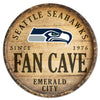 Seattle Seahawks Sign Wood 14 Inch Round Barrel Top Design - Wincraft