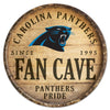 Carolina Panthers Sign Wood 14 Inch Round Barrel Top Design - Wincraft