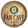 Oakland Athletics Sign Wood 14 Inch Round Barrel Top Design - Special Order - Wincraft