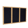 36''x72'' 3-Dr Wood Fr Oak Finish Encl Recycled Rubber Bulletin Board - Confetti - Ghent