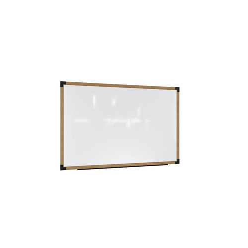 Ghent Prest Wall Whiteboard, Magnetic, Natural Oak Frame, 4'H x 6'W