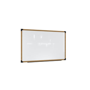Ghent Prest Wall Whiteboard, Magnetic, Natural Oak Frame, 4'H x 8'W