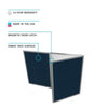 VisuALL PC Whiteboard Cabinet with Fabric Bulletin Board Exterior Doors, Blue - Ghent