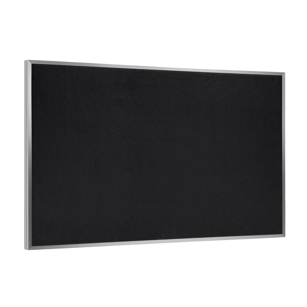 36.0''x46.5'' Aluminum Frame Recycled Rubber Bulletin Board - Black - Ghent