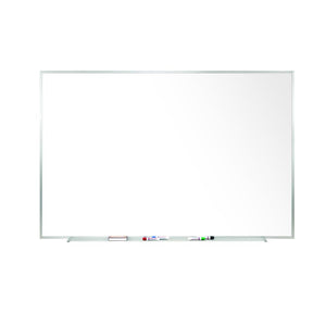 Ghent Magnetic Porcelain Whiteboard with Aluminum Frame, 4'H x 5'W
