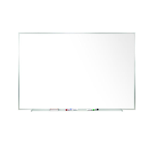 Ghent Magnetic Porcelain Whiteboard with Aluminum Frame, 4'H x 5'W