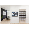 34''x47'' 2-Door Ovation Black Fabric Bulletin Board - Black Frame - Ghent
