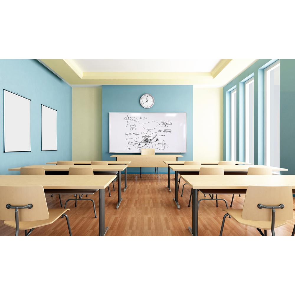 Ghent Magnetic Porcelain Whiteboard with Aluminum Frame, 4'H x 4'W