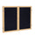 48''x60'' 2-Dr Wood Fr Oak Finish Encl Recycled Rubber Bulletin Board - Confetti - Ghent