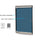 42⅛''x27¾'' 1-Dr Silhouette Encl Bulletin Bd, Black Frame, Vinyl Fabric Navy - Ghent