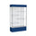 Spirit  48''W x 80''H x 16''D  Lighted Floor Case, White Back, Satin Finish, Navy Base and Top - Waddell