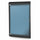 42⅛''x27¾'' 1-Dr Silhouette Encl Bulletin Bd, Black Frame, Vinyl Fabric Ocean - Ghent