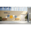 Ghent Coda Low Profile Circular Glassboard, Non-Magnetic, White, 24'' Diameter
