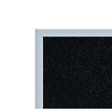 48.5''x72.5'' Aluminum Frame Recycled Rubber Bulletin Board - Black - Ghent