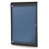 42⅛''x27¾'' 1-Dr Silhouette Encl Bulletin Bd, Black Frame, Vinyl Fabric Navy - Ghent