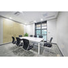 Ghent Aria 4'H x 3'W Magnetic Glass White Board, Blue Surface, Vertical, 4 Rare Earth Magnets, 4 Markers and Eraser