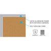 Ghent Natural Cork Bulletin Board with Aluminum Frame, 3'H x 5'W