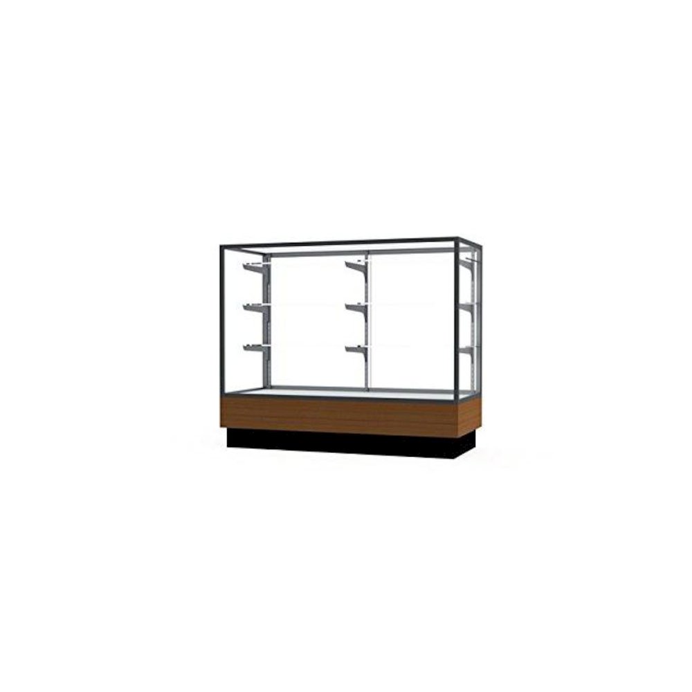 Merchandiser  48''W x 40''H x 20''D  Counter Case,  Satin Finish, Lt. Oak Base - Waddell