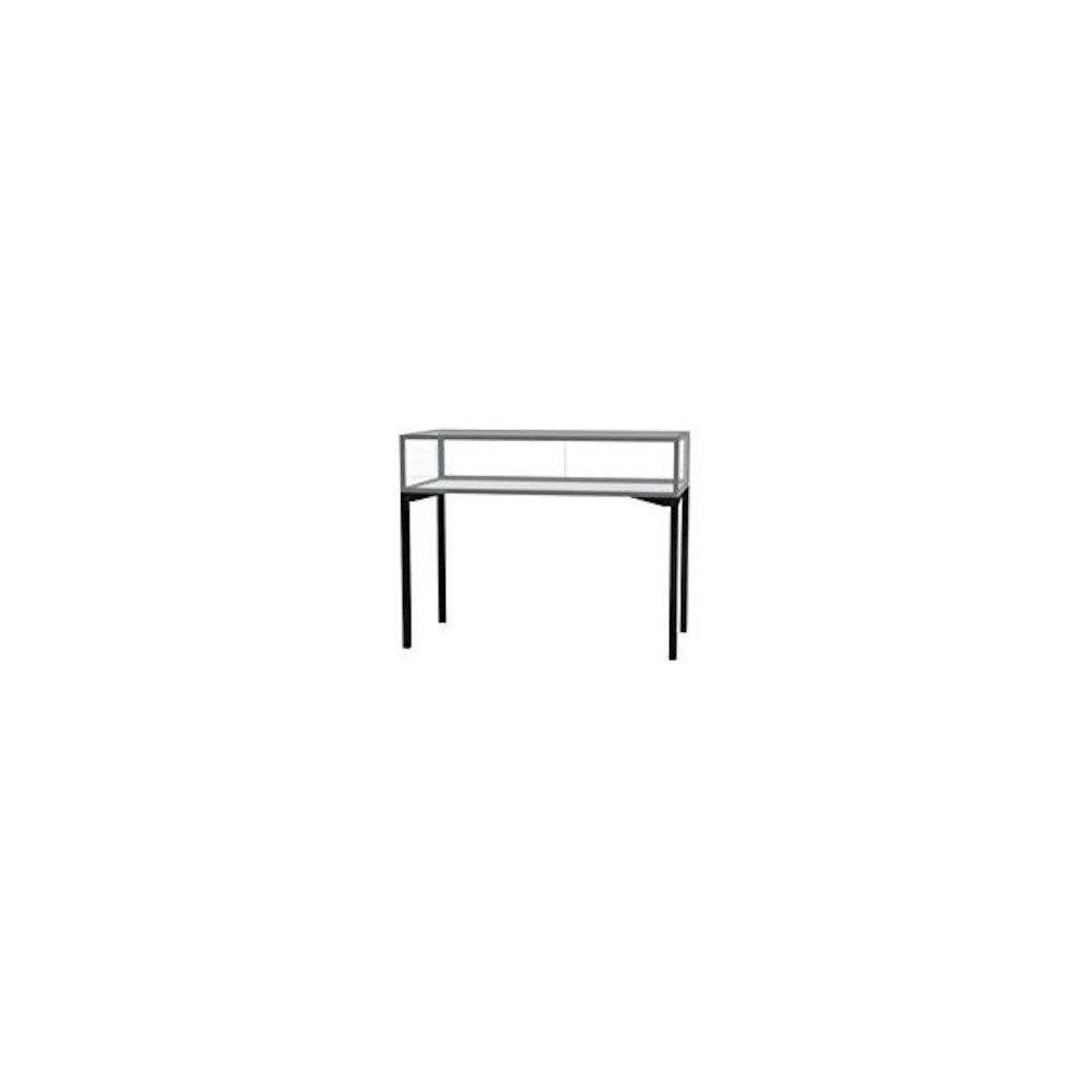 Keepsake   48''W x 10''H x 24''D  Table Top Four Leg Case, Sliding Door, Satin Finish - Waddell