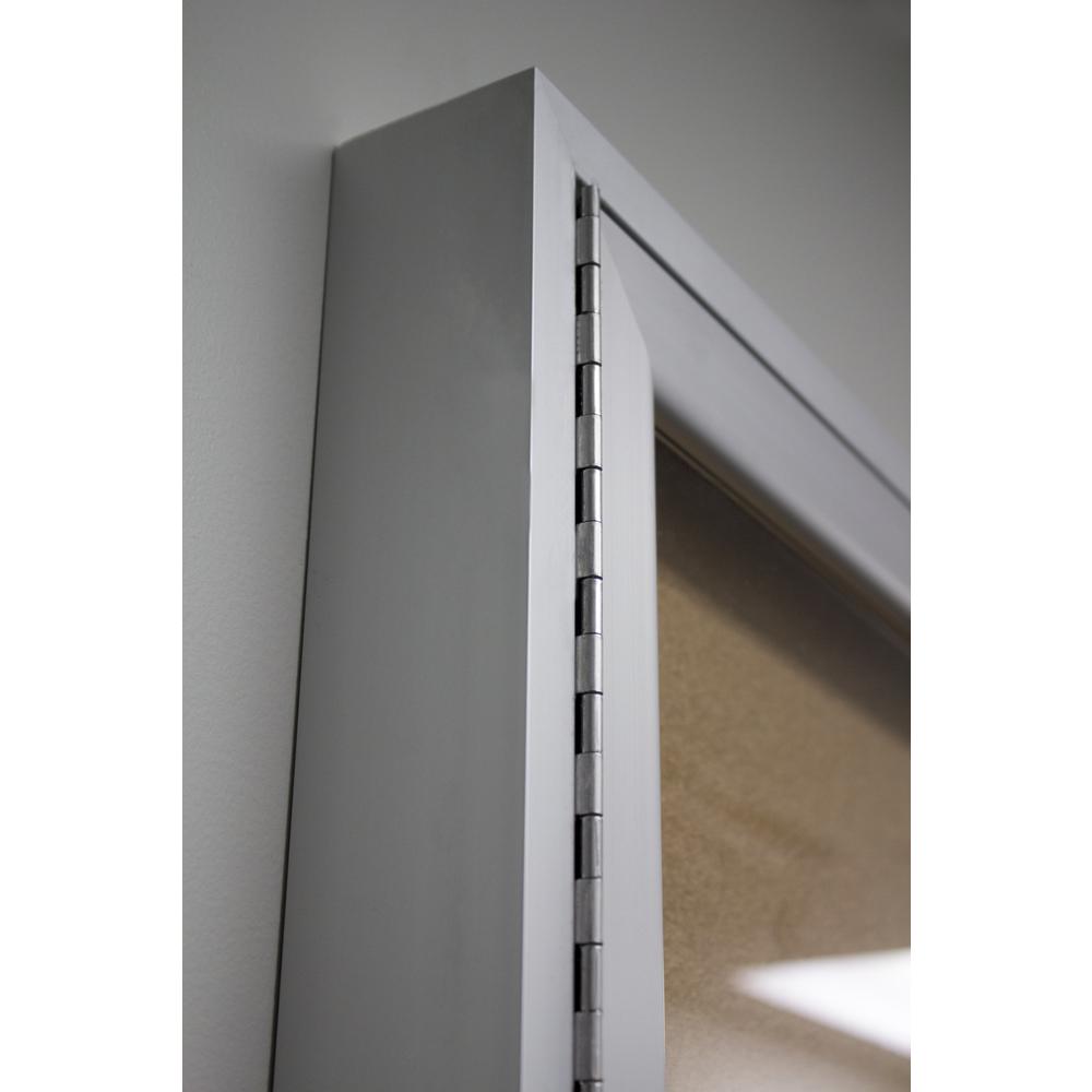 48''x60'' 2-Door Satin Aluminum Frame Enclosed Bulletin Board - Natural Cork - Ghent