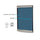 42⅛''x27¾'' 1-Dr Silhouette Encl Bulletin Bd, Black Frame, Vinyl Fabric Navy - Ghent