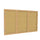 Ghent 3 Door Enclosed Natural Cork Bulletin Board with Oak Wood Frame, 4'H x 8'W