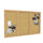 Ghent 3 Door Enclosed Natural Cork Bulletin Board with Oak Wood Frame, 4'H x 8'W