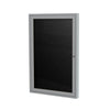 Ghent 1 Door Enclosed Vinyl Letter Board with Satin Aluminum Frame, Black, 24''H x 18''W, Black