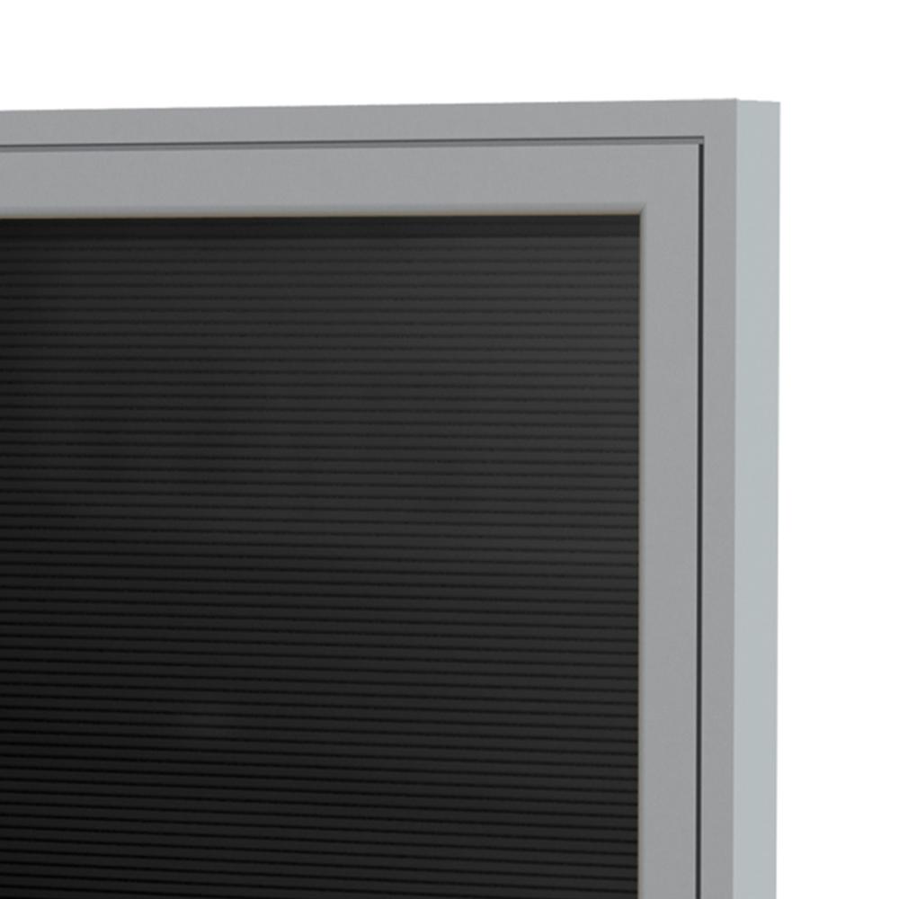 Ghent 1 Door Enclosed Vinyl Letter Board with Satin Aluminum Frame, 36''H x 30''W, Black