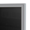 Ghent 1 Door Enclosed Vinyl Letter Board with Satin Aluminum Frame, Black, 24''H x 18''W, Black