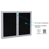 Ghent 1 Door Enclosed Recycled Rubber Bulletin Board with Satin Frame, 36''H x 30''W, Black