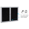 Ghent 1 Door Enclosed Recycled Rubber Bulletin Board with Satin Frame, 36''H x 30''W, Black