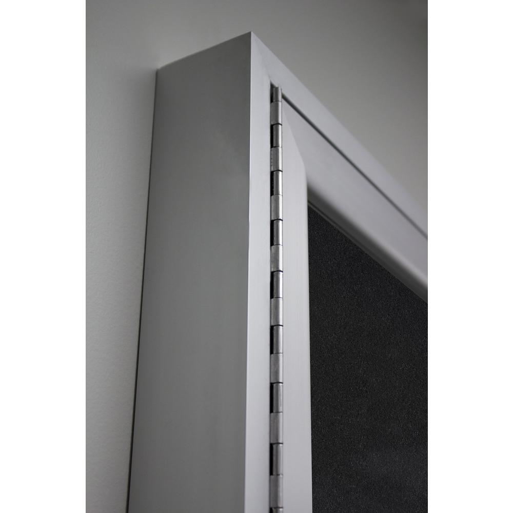 Ghent 1 Door Enclosed Recycled Rubber Bulletin Board with Satin Frame, 36''H x 30''W, Black