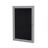 Ghent 1 Door Enclosed Recycled Rubber Bulletin Board with Satin Frame, 36''H x 30''W, Black
