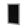 Ghent 1 Door Enclosed Recycled Rubber Bulletin Board with Satin Frame, 36''H x 30''W, Tan Speckled