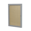 Ghent 1 Door Enclosed Vinyl Bulletin Board with Satin Frame, 36''H x 30''W, Caramel