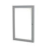 Ghent 1 Door Enclosed Porcelain Magnetic Whiteboard with Satin Frame, 36''H x 30''W